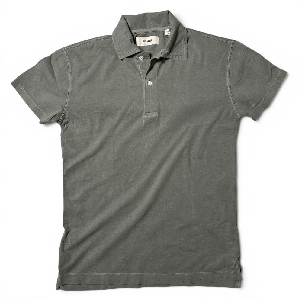 Buck Mason Venice Wash Sueded Cotton Polo Mens Size XS Sharkskin NWOT